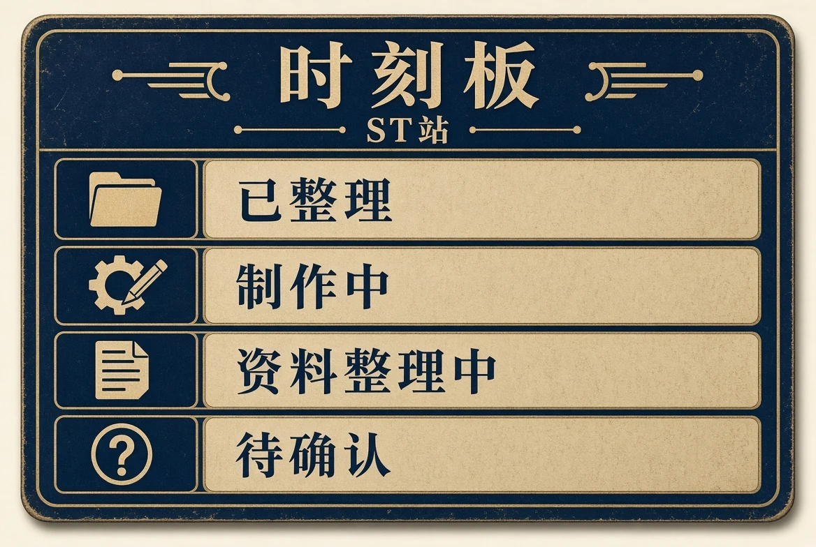 时刻板整理状态